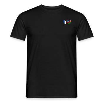 Frankreich Namibia Flagge Herz - Männer T-Shirt - Schwarz - Vorne - AI Model Male 178 light (178cm)