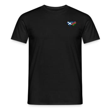 Schottland Namibia Flagge Herz - Männer T-Shirt - Schwarz - Vorne - AI Model Male 178 light (178cm)