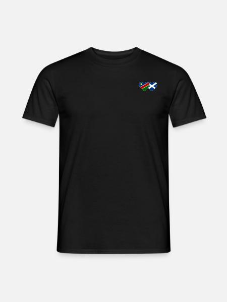 Namibia Schottland Flagge Herz - Männer T-Shirt - Schwarz