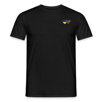 Ukraine Namibia Flagge Herz - Männer T-Shirt - Schwarz - Vorne - AI Model Male 178 light (178cm)