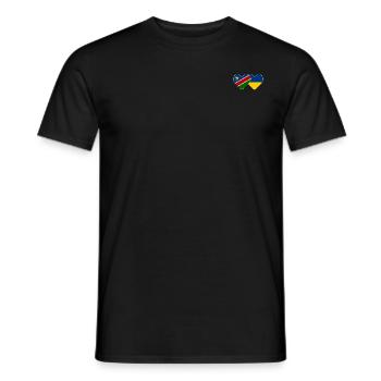 Namibia Ukraine Flagge Herz - Männer T-Shirt - Schwarz - Vorne - AI Model Male 178 light (178cm)