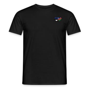 Estland Namibia Flagge Herz - Männer T-Shirt - Schwarz - Vorne - AI Model Male 178 light (178cm)