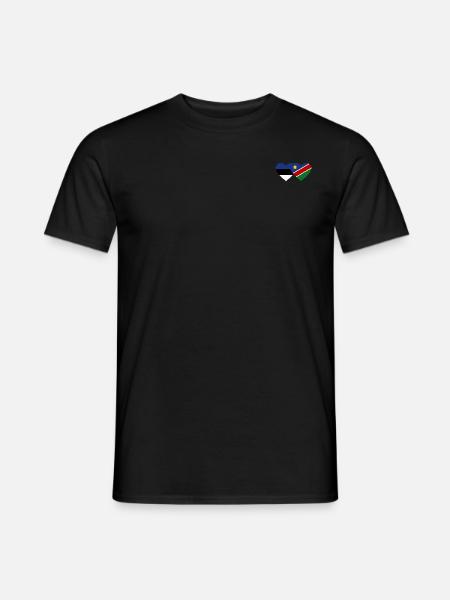 Estonia Namibia Flag Heart - Men's T-Shirt - black