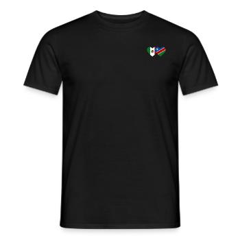 Mexico Namibia Flag Heart - Men's T-Shirt - black - Front - AI Model Male 178 light (178cm)