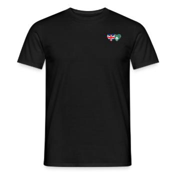 Großbritannien Macau Flagge Herz - Männer T-Shirt - Schwarz - Vorne - AI Model Male 178 light (178cm)