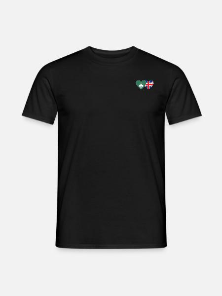 Macau UK Flag Heart - Men's T-Shirt - black