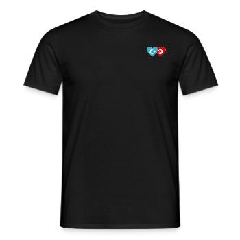Les Ouïghours du drapeau tunisien cœur - T-shirt homme - noir - Devant - AI Model Male 178 light (178cm)