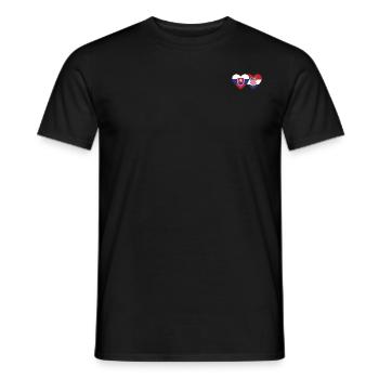Slovakia Croatia Flag Heart - Men's T-Shirt - black - Front - AI Model Male 178 light (178cm)