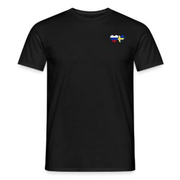 Drapeau de la Suède Russie - T-shirt homme - noir - Devant - AI Model Male 178 light (178cm)