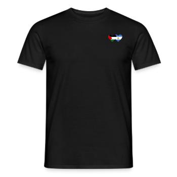 Palestine Argentine Drapeau Coeur - T-shirt homme - noir - Devant - AI Model Male 178 light (178cm)