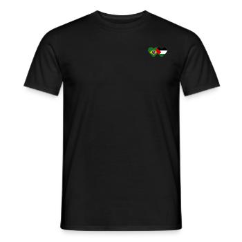 Brésil Palestine drapeau coeur - T-shirt homme - noir - Devant - AI Model Male 178 light (178cm)