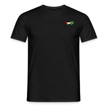 Palestine Brésil Drapeau Coeur - T-shirt homme - noir - Devant - AI Model Male 178 light (178cm)