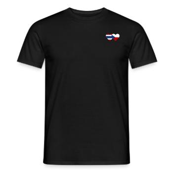 Thailand Tschechien Flagge Herz - Männer T-Shirt - Schwarz - Vorne - AI Model Male 178 light (178cm)
