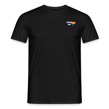 Thailand LGBT Flagge Herz - Männer T-Shirt - Schwarz - Vorne - AI Model Male 178 light (178cm)
