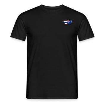 Thaïlande Australie Drapeau Coeur - T-shirt homme - noir - Devant - AI Model Male 178 light (178cm)