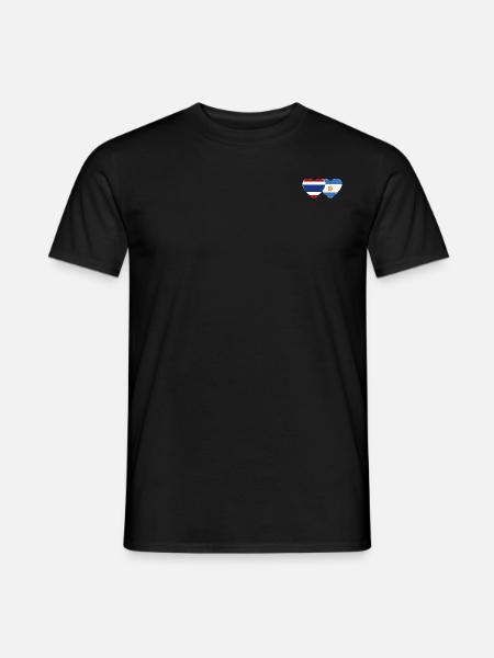 Thailand Argentina flag heart - Men's T-Shirt - black