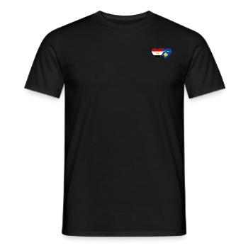 Egypte Kosovo Drapeau Coeur - T-shirt homme - noir - Devant - AI Model Male 178 light (178cm)