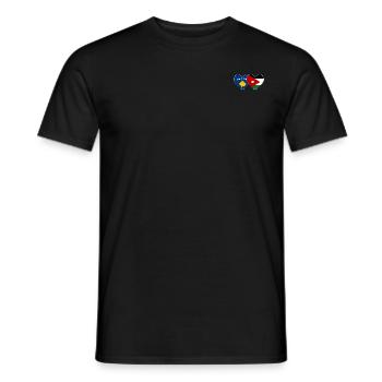 Kosovo Jordanie Drapeau Coeur - T-shirt homme - noir - Devant - AI Model Male 178 light (178cm)