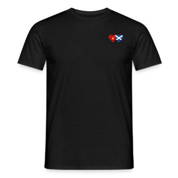 Coeur de drapeau d’Ecosse du Vietnam - T-shirt homme - noir - Devant - AI Model Male 178 light (178cm)