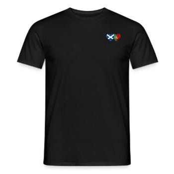 Schottland Portugal Flagge Herz - Männer T-Shirt - Schwarz - Vorne - AI Model Male 178 light (178cm)