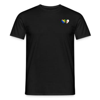Bosnien Algerien Flagge Herz - Männer T-Shirt - Schwarz - Vorne - AI Model Male 178 light (178cm)