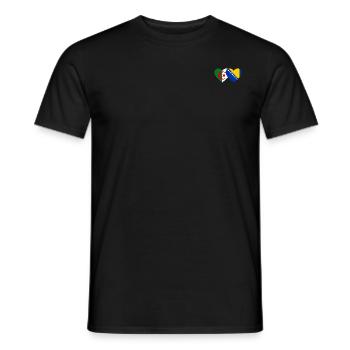 Algérie Bosnie Drapeau Coeur - T-shirt homme - noir - Devant - AI Model Male 178 light (178cm)