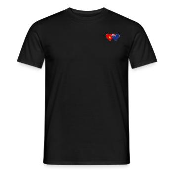 Drapeau Vietnam Nouvelle-Zélande Cœur - T-shirt homme - noir - Devant - AI Model Male 178 light (178cm)