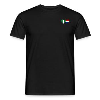 Drapeau du Nigeria Hollande Coeur - T-shirt homme - noir - Devant - AI Model Male 178 light (178cm)