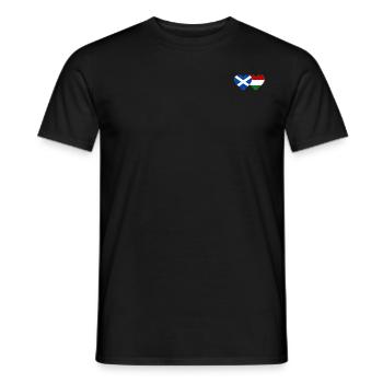 Schottland Ungarn Flagge Herz - Männer T-Shirt - Schwarz - Vorne - AI Model Male 178 light (178cm)