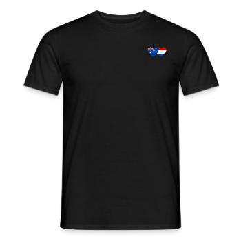 Australien Holland Flagge Herz Flagge - Männer T-Shirt - Schwarz - Vorne - AI Model Male 178 light (178cm)