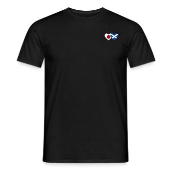Japan Schottland Flagge Herz - Männer T-Shirt - Schwarz - Vorne - AI Model Male 178 light (178cm)