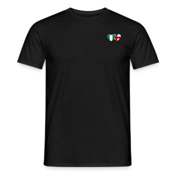 Nigeria Angleterre Drapeau Coeur - T-shirt homme - noir - Devant - AI Model Male 178 light (178cm)