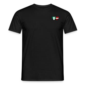 Nigeria Lettonie Drapeau Coeur - T-shirt homme - noir - Devant - AI Model Male 178 light (178cm)