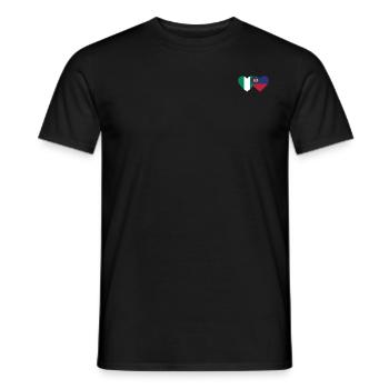 Nigeria Liechtenstein Flagge Herz - Männer T-Shirt - Schwarz - Vorne - AI Model Male 178 light (178cm)