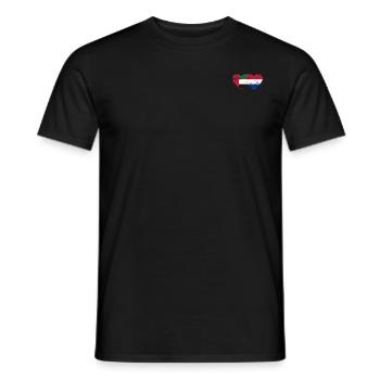 Émirats arabes unis Hollande Drapeau Coeur - T-shirt homme - noir - Devant - AI Model Male 178 light (178cm)
