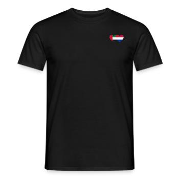 Émirats arabes unis Hollande Drapeau Coeur - T-shirt homme - noir - Devant - AI Model Male 178 light (178cm)