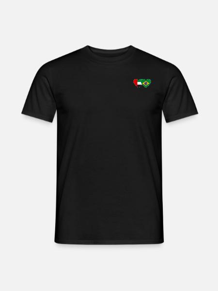 Vereinigte Arabische Emirate Brasilien Flagge Herz - Männer T-Shirt - Schwarz