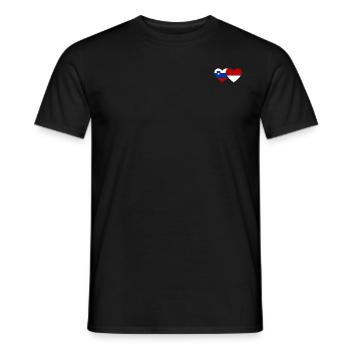 Slowenien Indonesien Flagge Herz - Männer T-Shirt - Schwarz - Vorne - AI Model Male 178 light (178cm)
