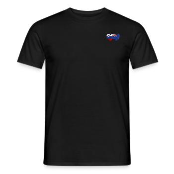 Slowenien Neuseeland Flagge Herz - Männer T-Shirt - Schwarz - Vorne - AI Model Male 178 light (178cm)
