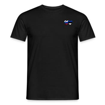 Slowenien Estland Flagge Herz - Männer T-Shirt - Schwarz - Vorne - AI Model Male 178 light (178cm)