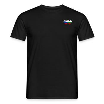 Slowenien Bulgarien Flagge Herz - Männer T-Shirt - Schwarz - Vorne - AI Model Male 178 light (178cm)