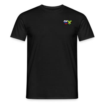 Slowenien Jamaika Flagge Herz - Männer T-Shirt - Schwarz - Vorne - AI Model Male 178 light (178cm)