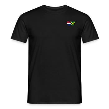 Holland Jamaika Flagge Herz - Männer T-Shirt - Schwarz - Vorne - AI Model Male 178 light (178cm)