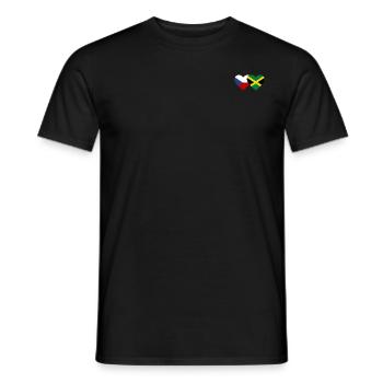 Tschechien Jamaika Flagge Herz - Männer T-Shirt - Schwarz - Vorne - AI Model Male 178 light (178cm)