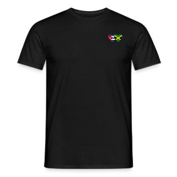 Kuba Jamaika Flagge Herz - Männer T-Shirt - Schwarz - Vorne - AI Model Male 178 light (178cm)