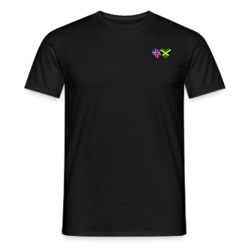 Island Jamaika Flagge Herz - Männer T-Shirt - Schwarz - Vorne - AI Model Male 178 light (178cm)