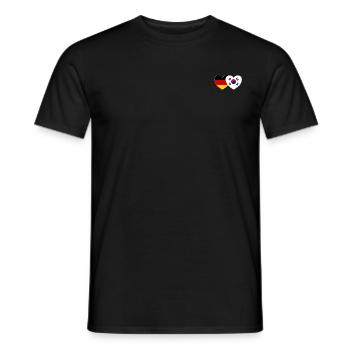 Allemagne Corée du Sud Drapeau Coeur - T-shirt homme - noir - Devant - AI Model Male 178 light (178cm)