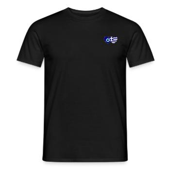 Griechenland Flagge Glücksbringer Nazar Perle - Männer T-Shirt - Schwarz - Vorne - AI Model Male 178 light (178cm)