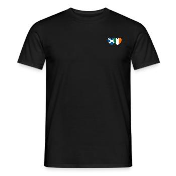 Schottland Irland Flagge Herz - Männer T-Shirt - Schwarz - Vorne - AI Model Male 178 light (178cm)