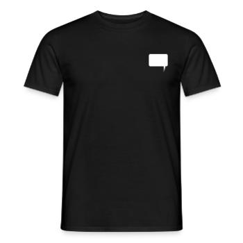Speech bubble rectangle design - Men's T-Shirt - black - Front - AI Model Male 178 light (178cm)